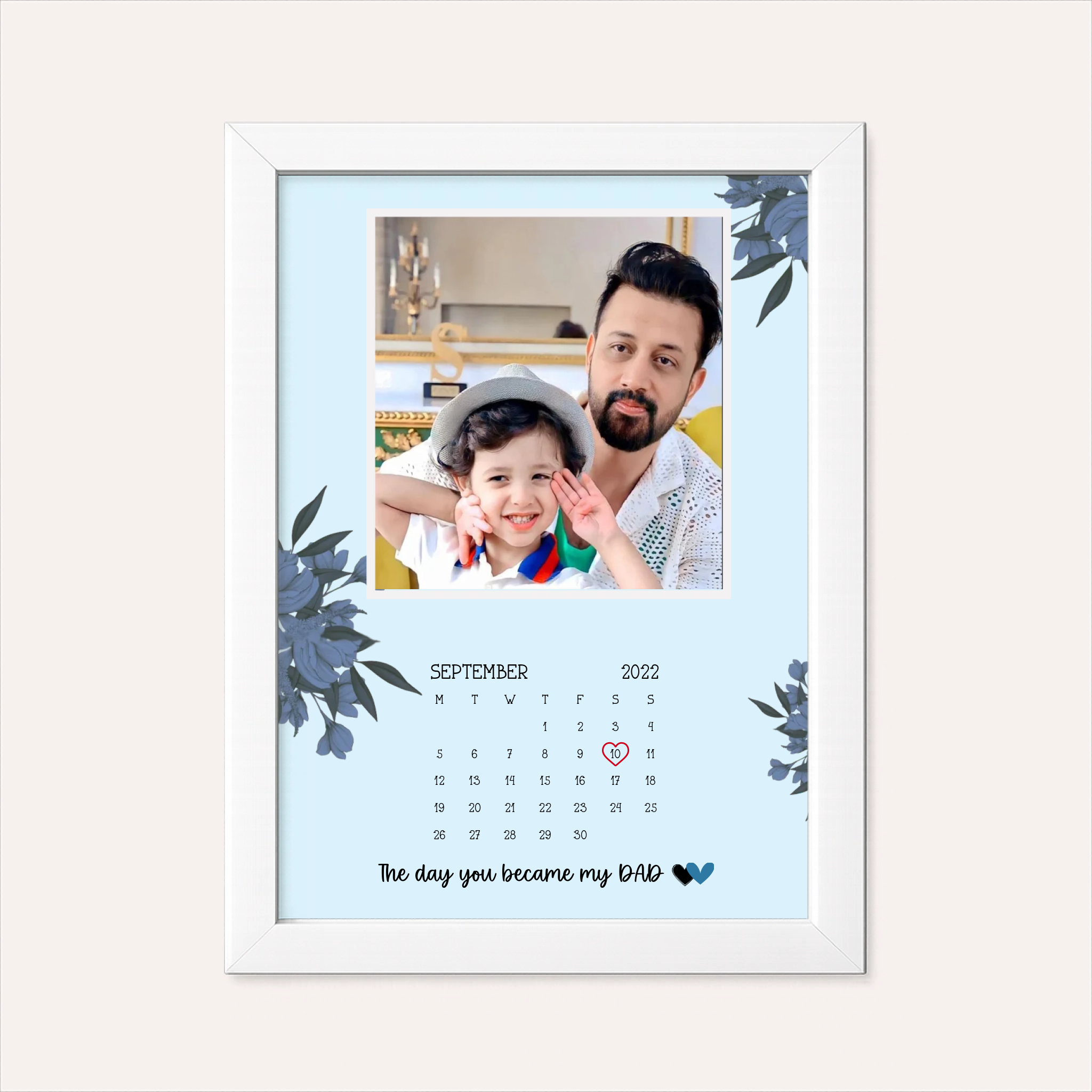Personalized Frame - The Day He Became DAD