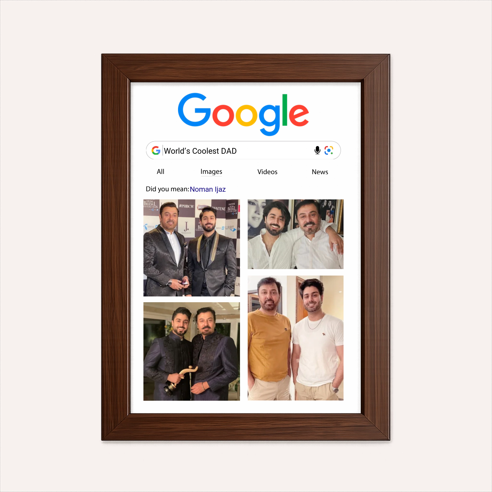 Personalized Google Poster - World's Coolest DAD Frame
