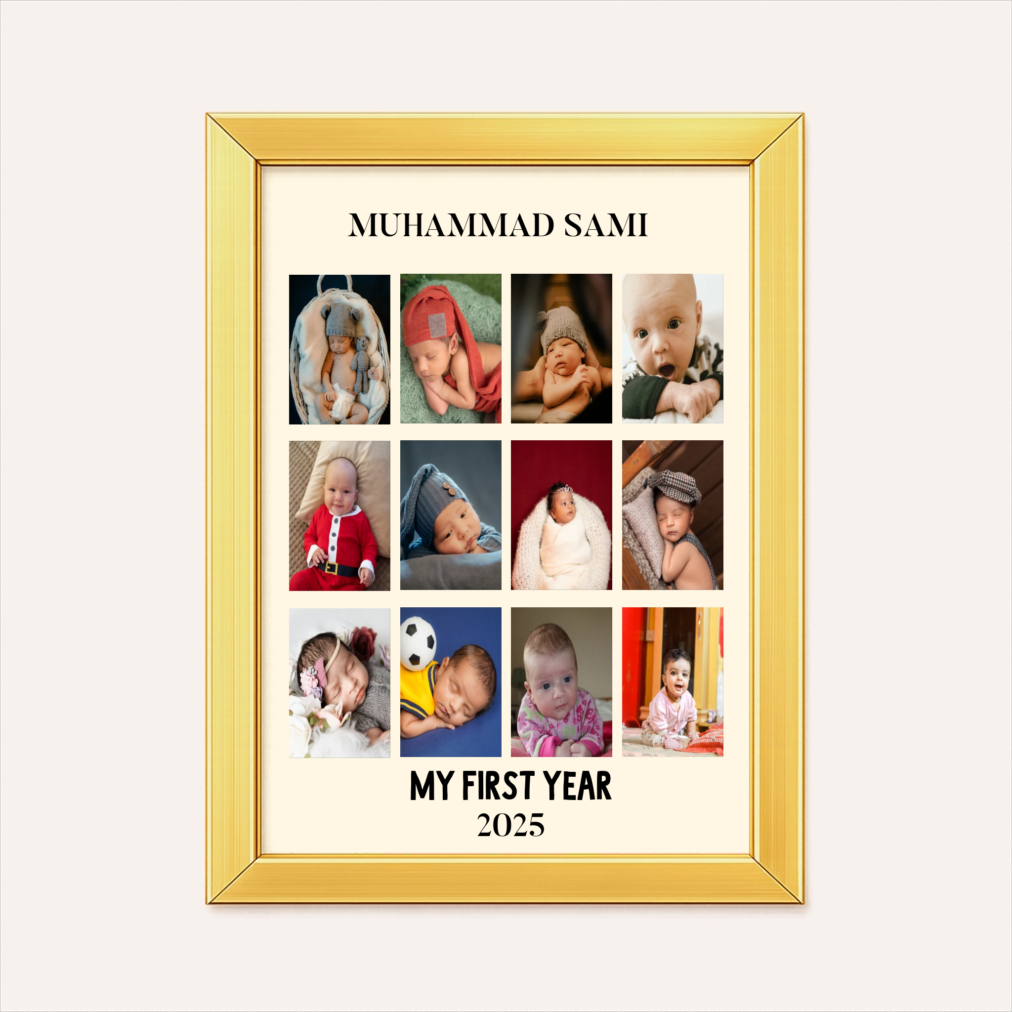 Personalized Monthly Baby Milestone Pictures Frame
