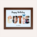 Personlized Birthday Frame - CUTIE Word Art