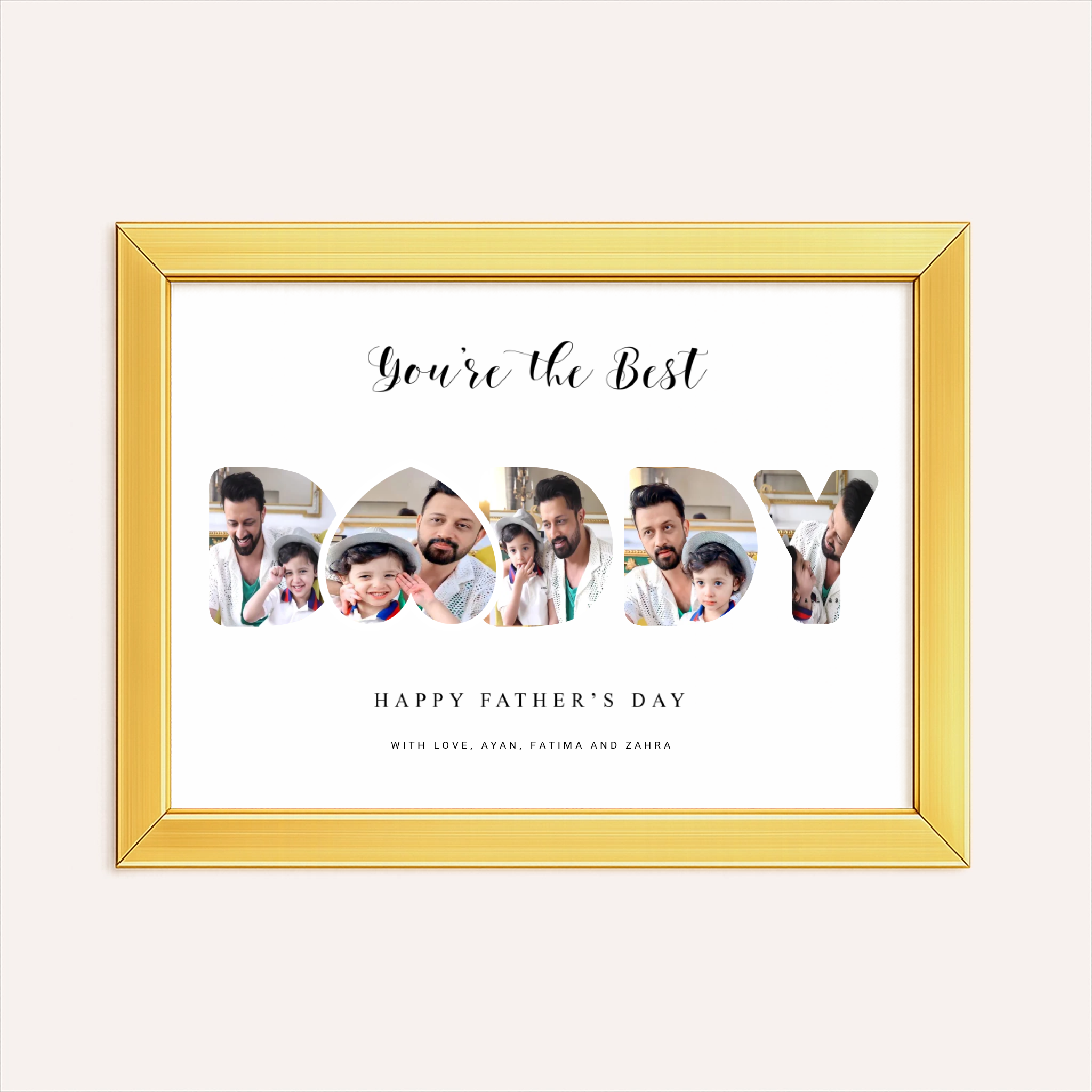 Personalized Daddy Word Collage Frame