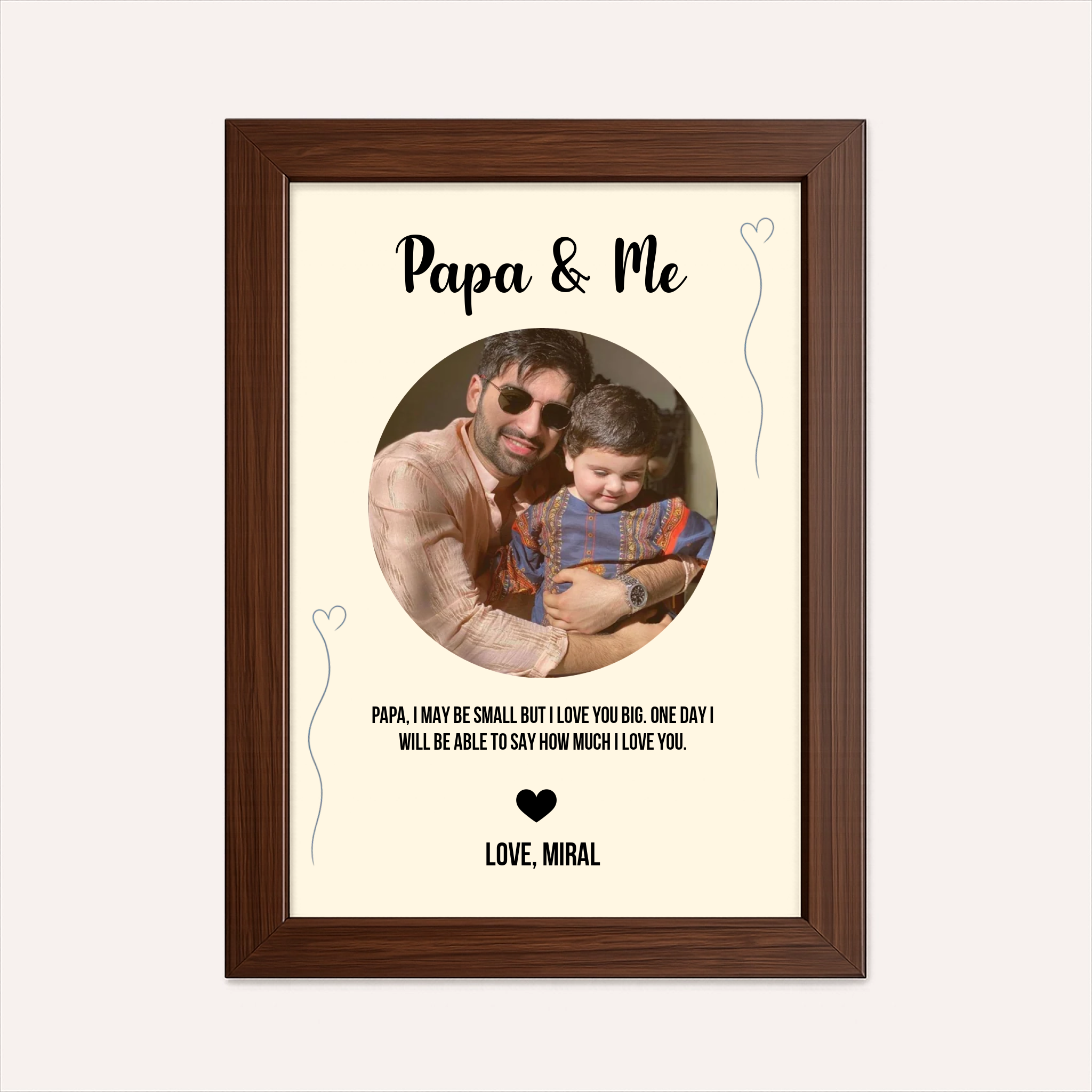 Personalised Photo Frame - PAPA & ME