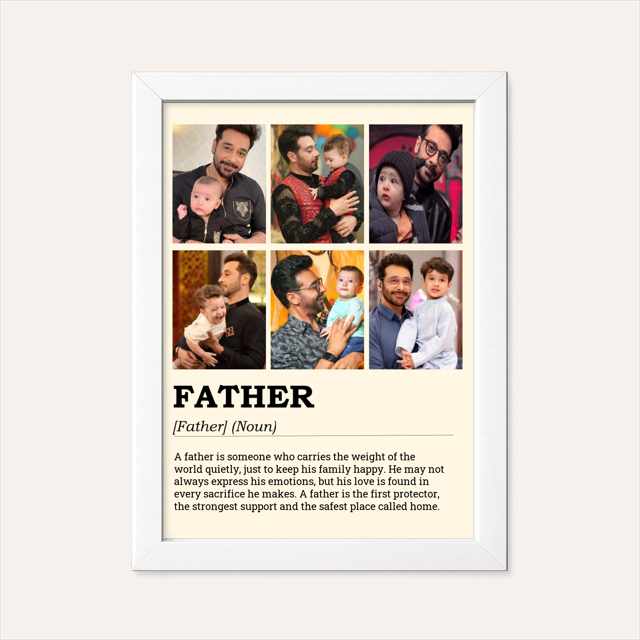 Personalized Father's Definition Collage Frame