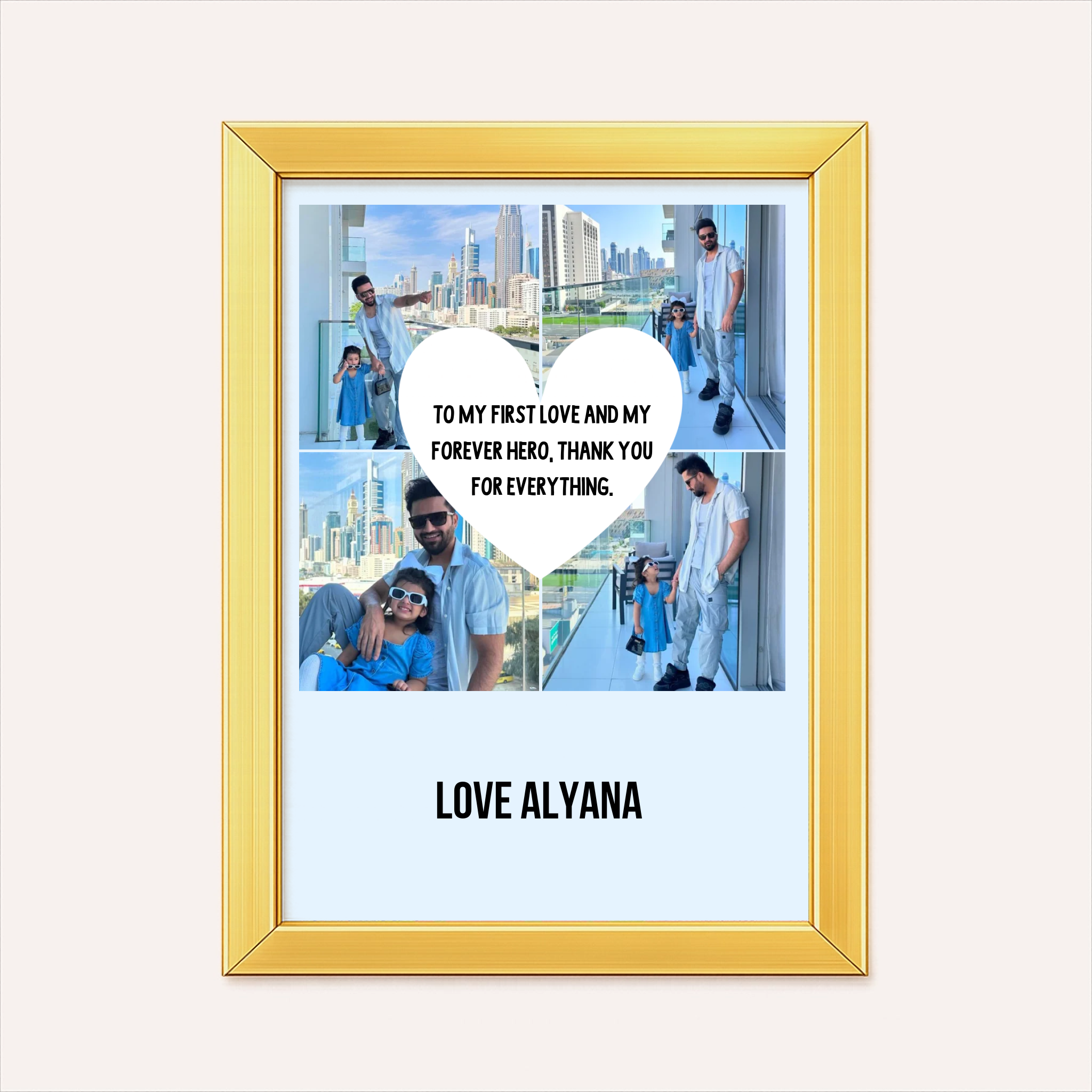 Personalized Frame DAD Love Collage
