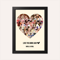 Personalized Mother Memory Frame - Heart Puzzle Collage