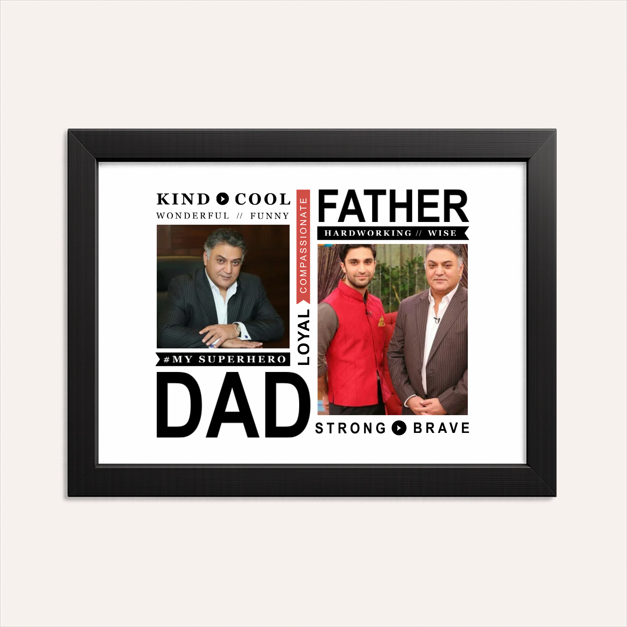 Personalized Photo Collage with Father's Qualities