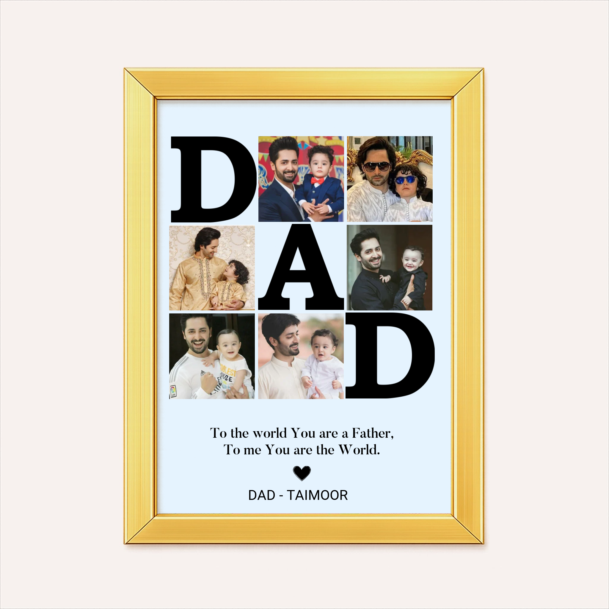 Personalized Photo Collage for Father