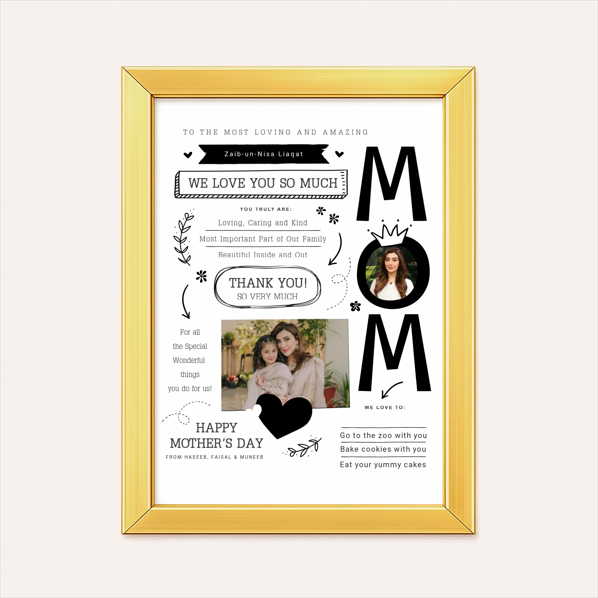 Personalized Memory Board for mothers