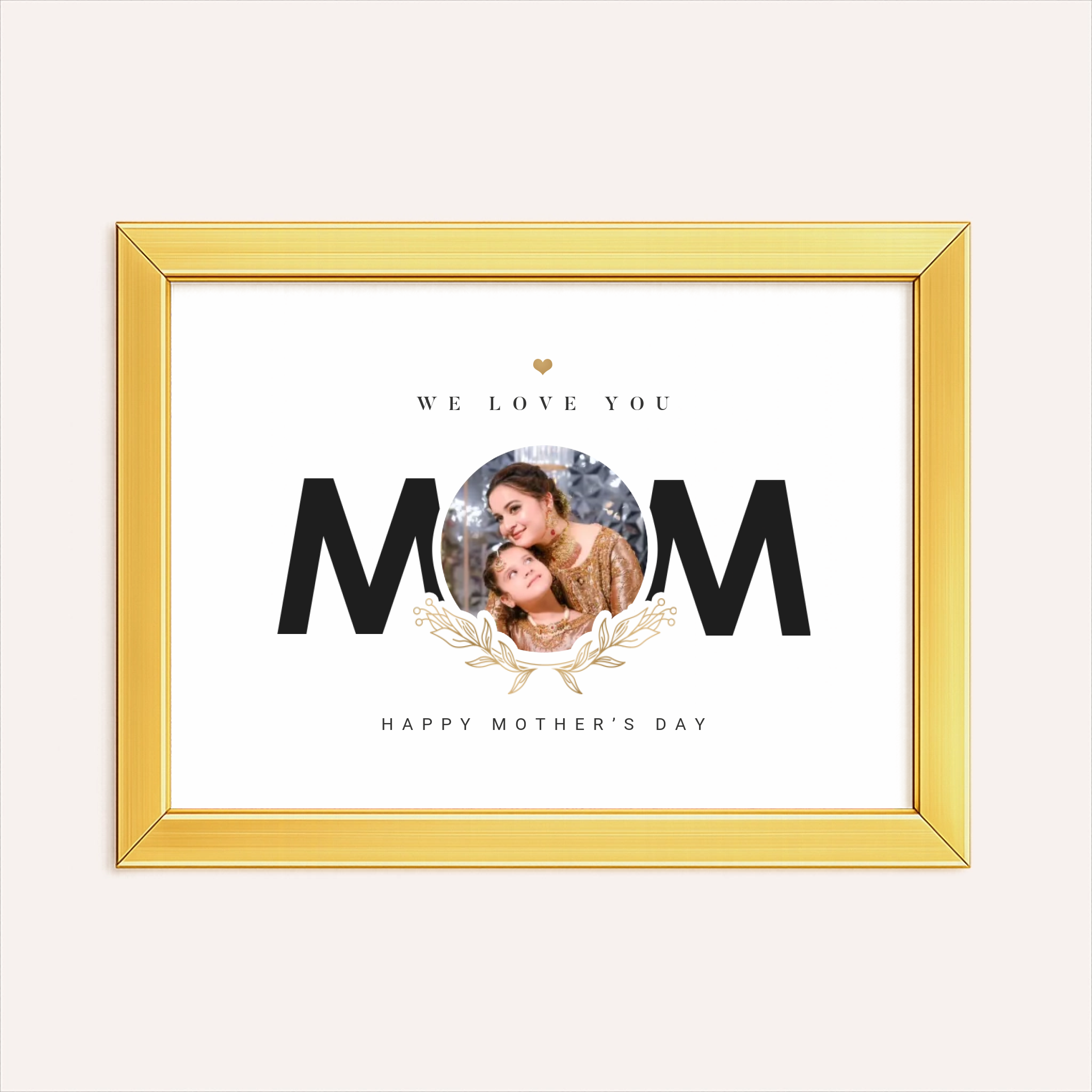 Personalized Mothers Day Wall Art Frame