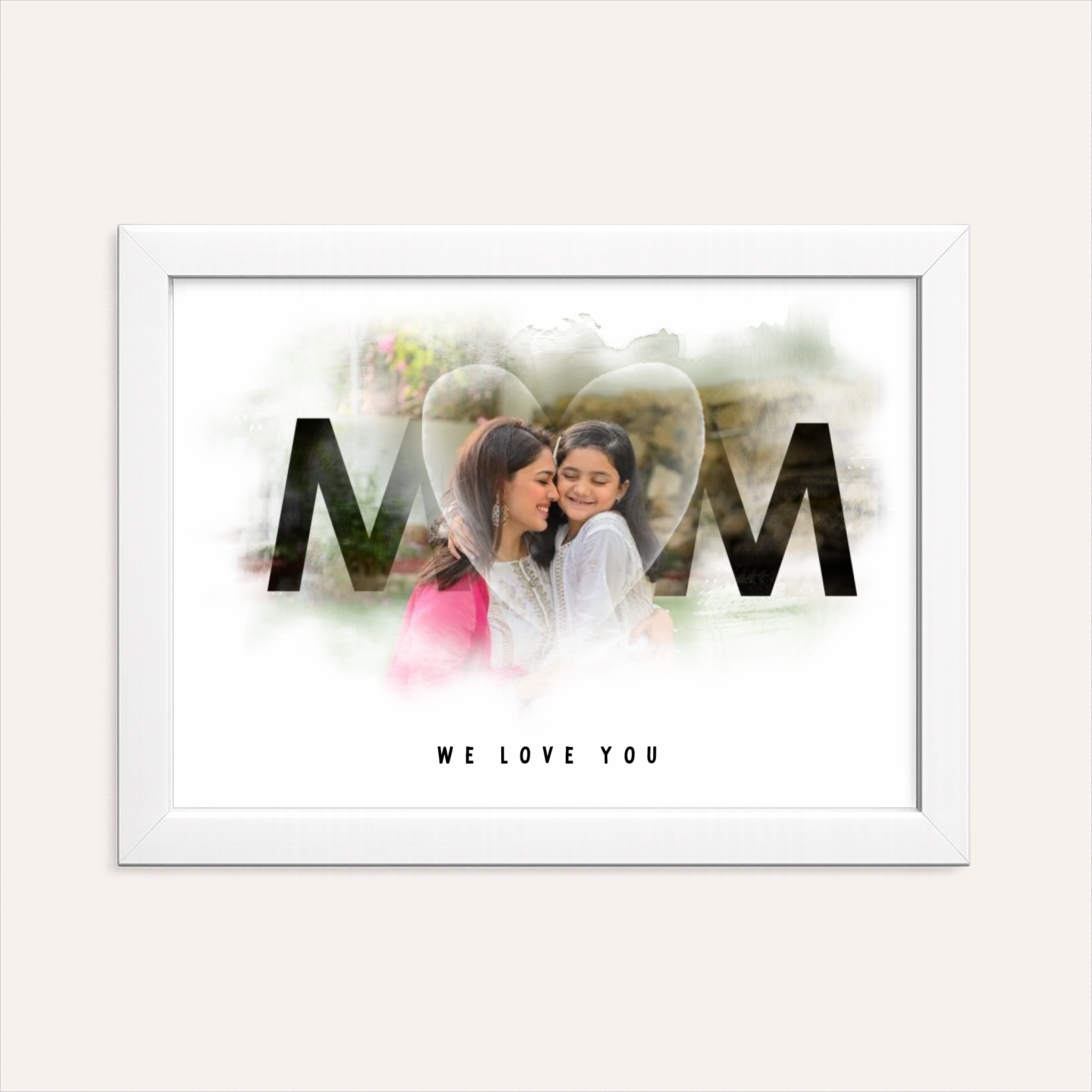 Personalized MOM Frame - Water color Art