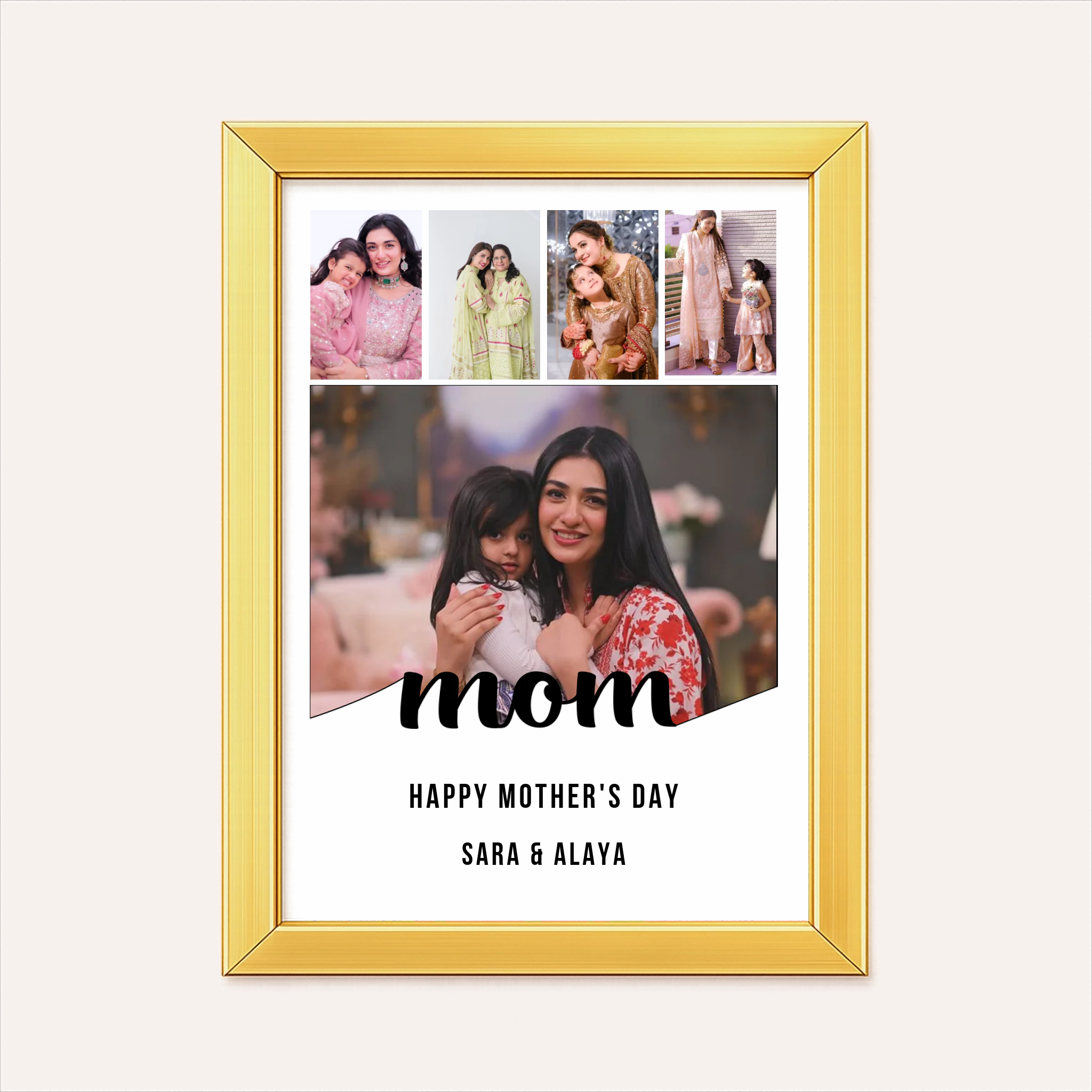 Personalized Mom Love Photo Collage Frame