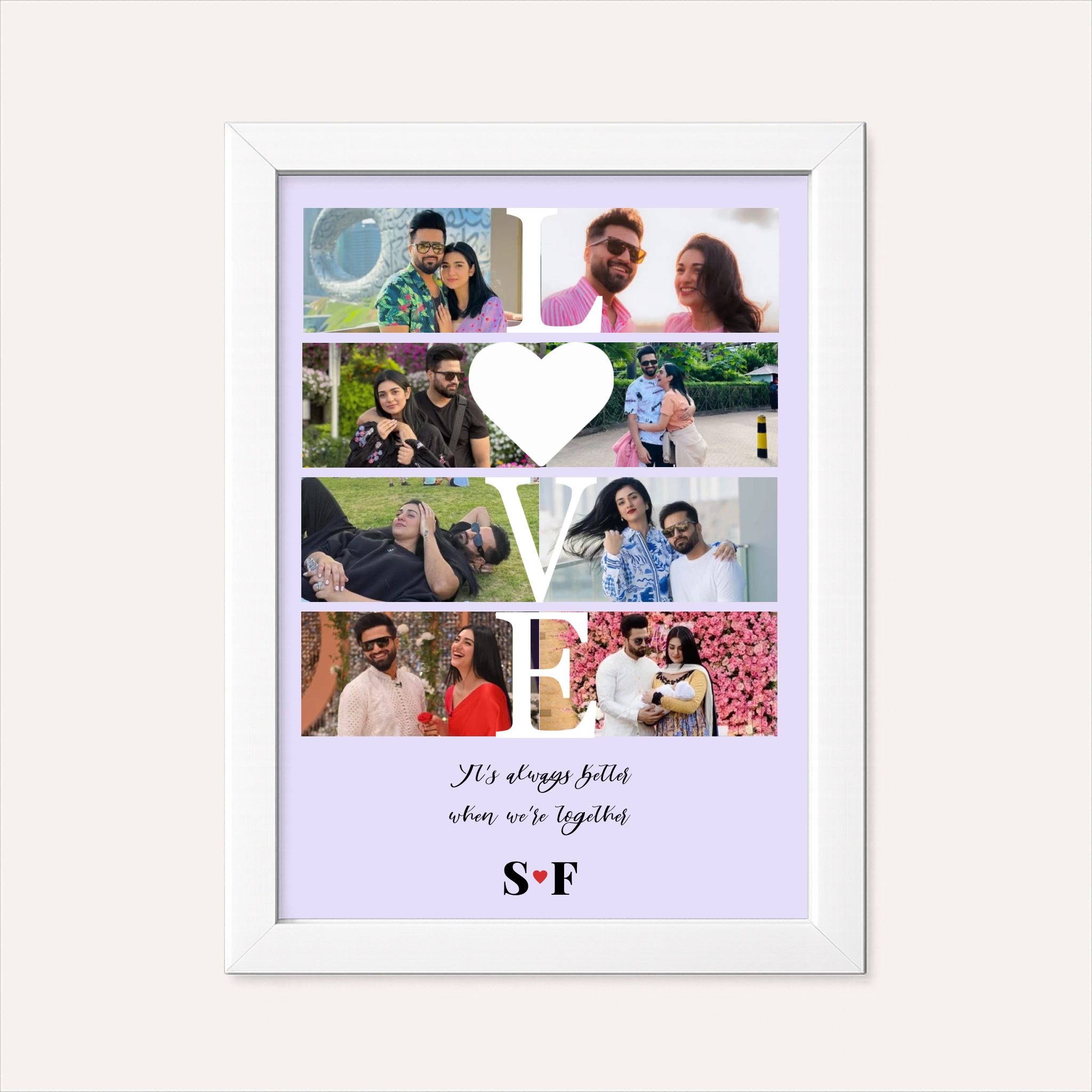 Personalized Love Couple Photo Collage