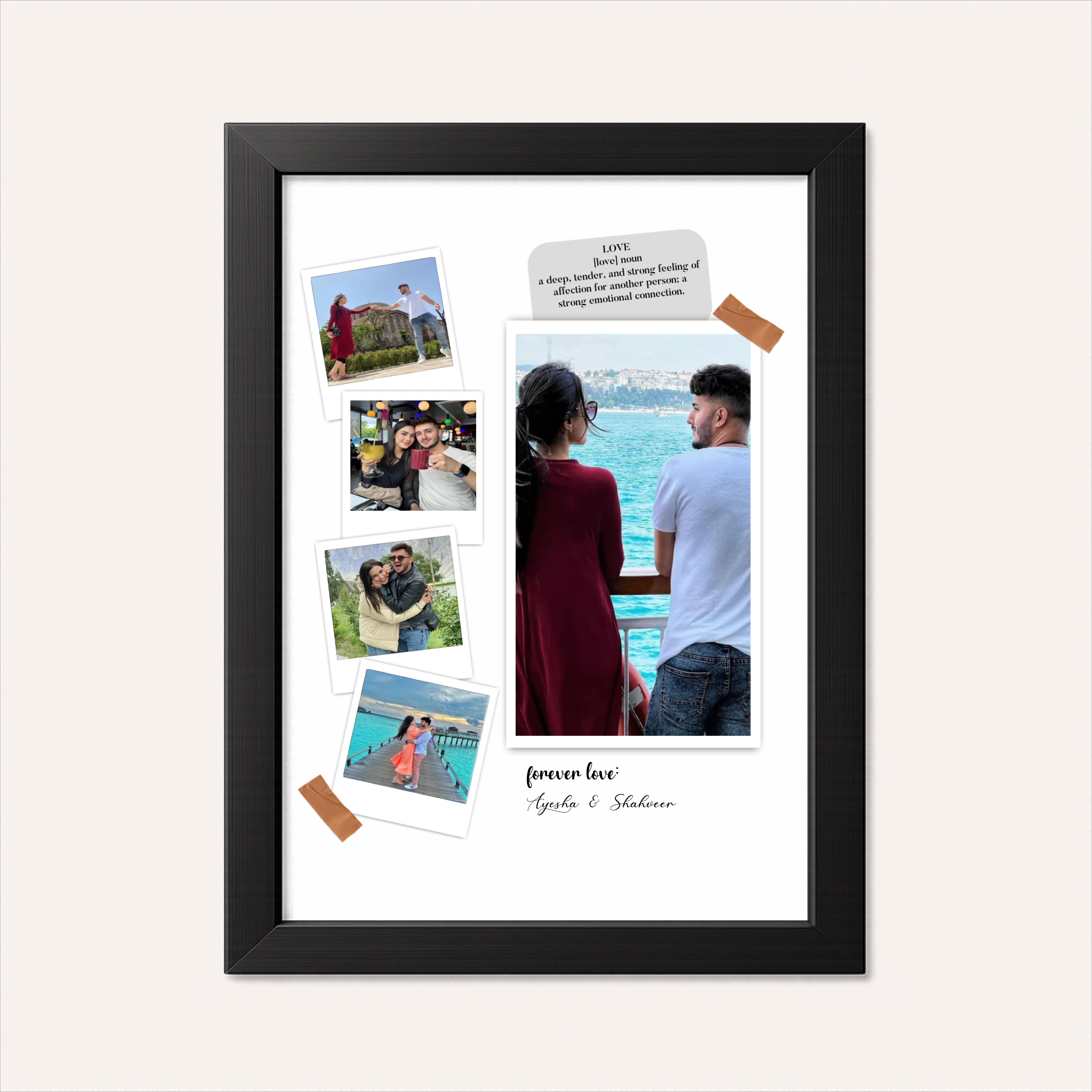 Personalized Couple Polaroid Photo Collage