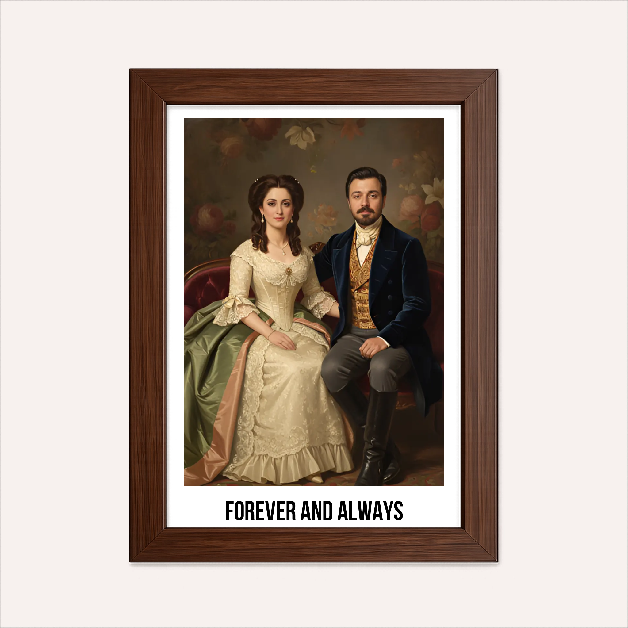 Elegant Couple Historical Portrait - AI Poster