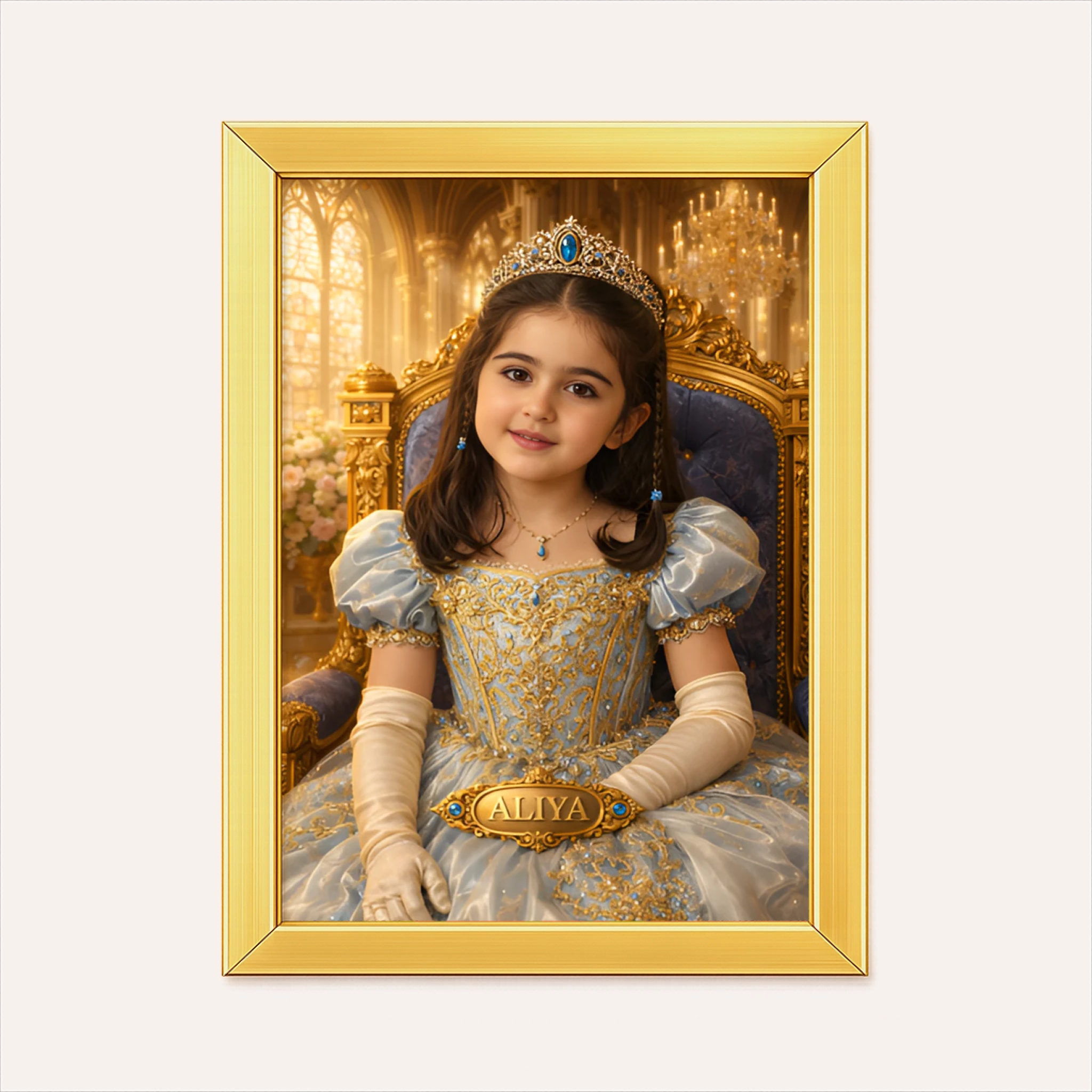 The Golden Palace Princess Portrait - Variable AI Poster