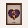 Personalised Poster - 3D Family Portrait Heart Framed - AI Poster