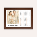 Personalized Watercolor Style Family Photo With Word Search