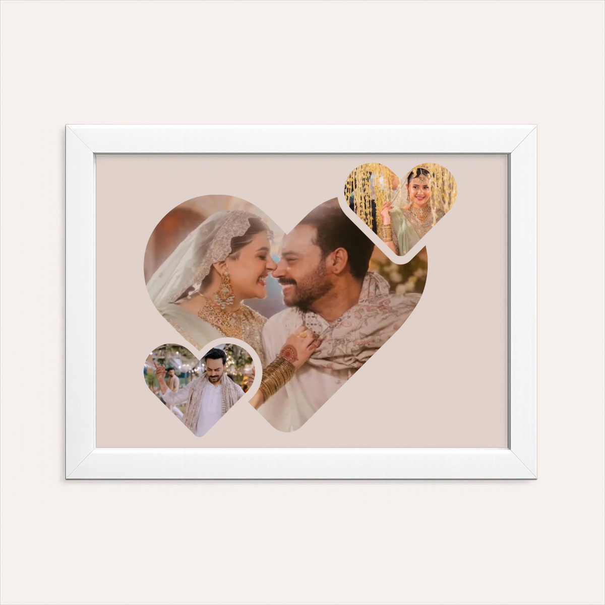 Personlized Couple Heart Photo Collage