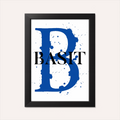 Personalized Blue Initial Name Frame