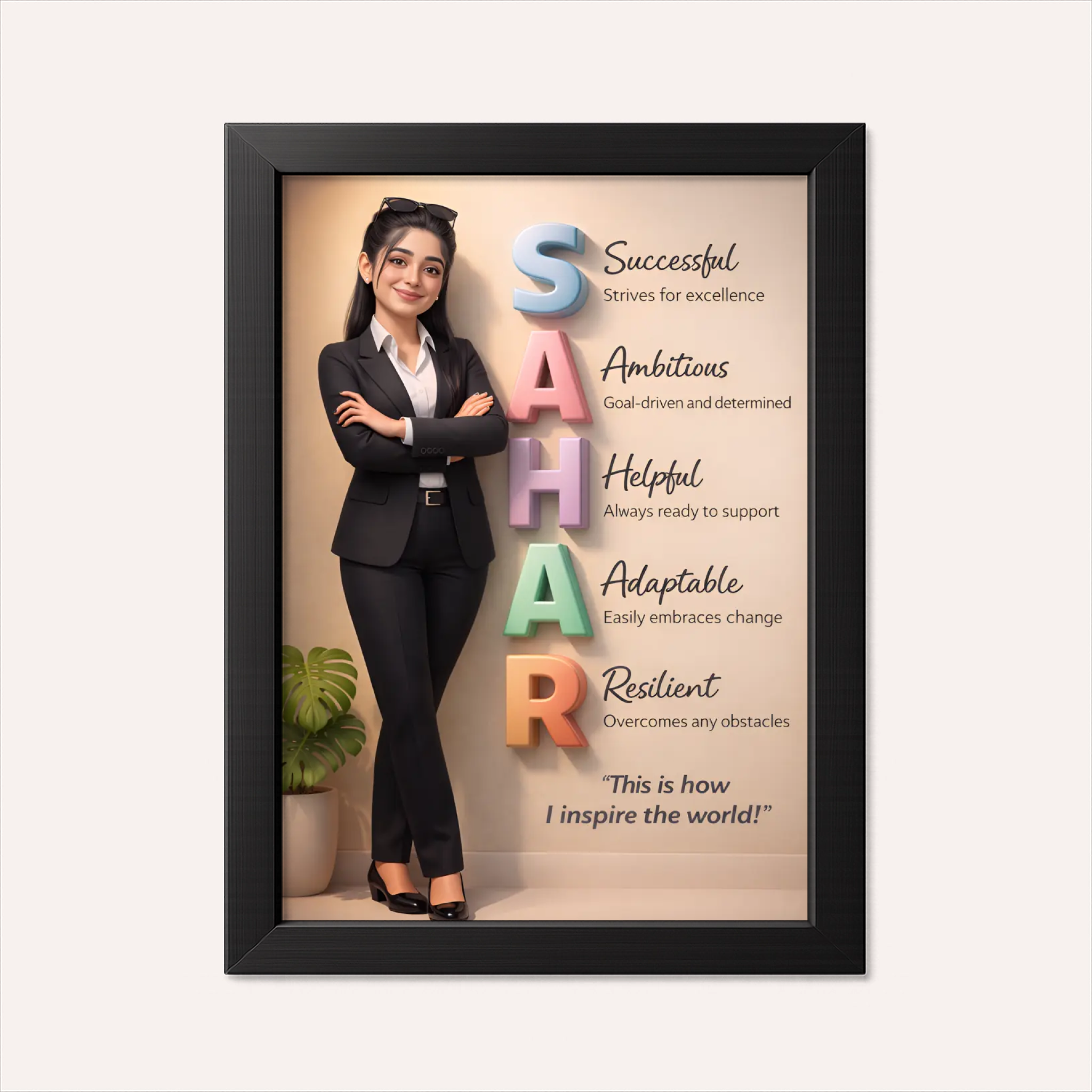 Customized Name Personality Frame