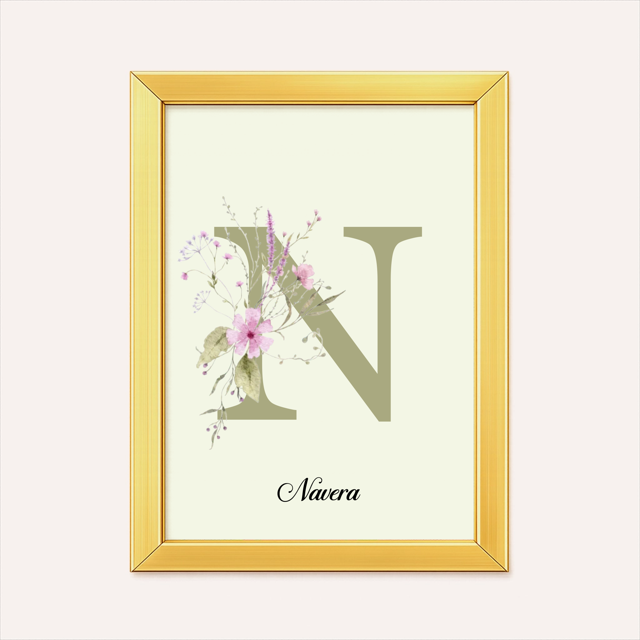 Personalized Wildflower Name Frame
