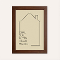 Personalized Frame - Family House With Name