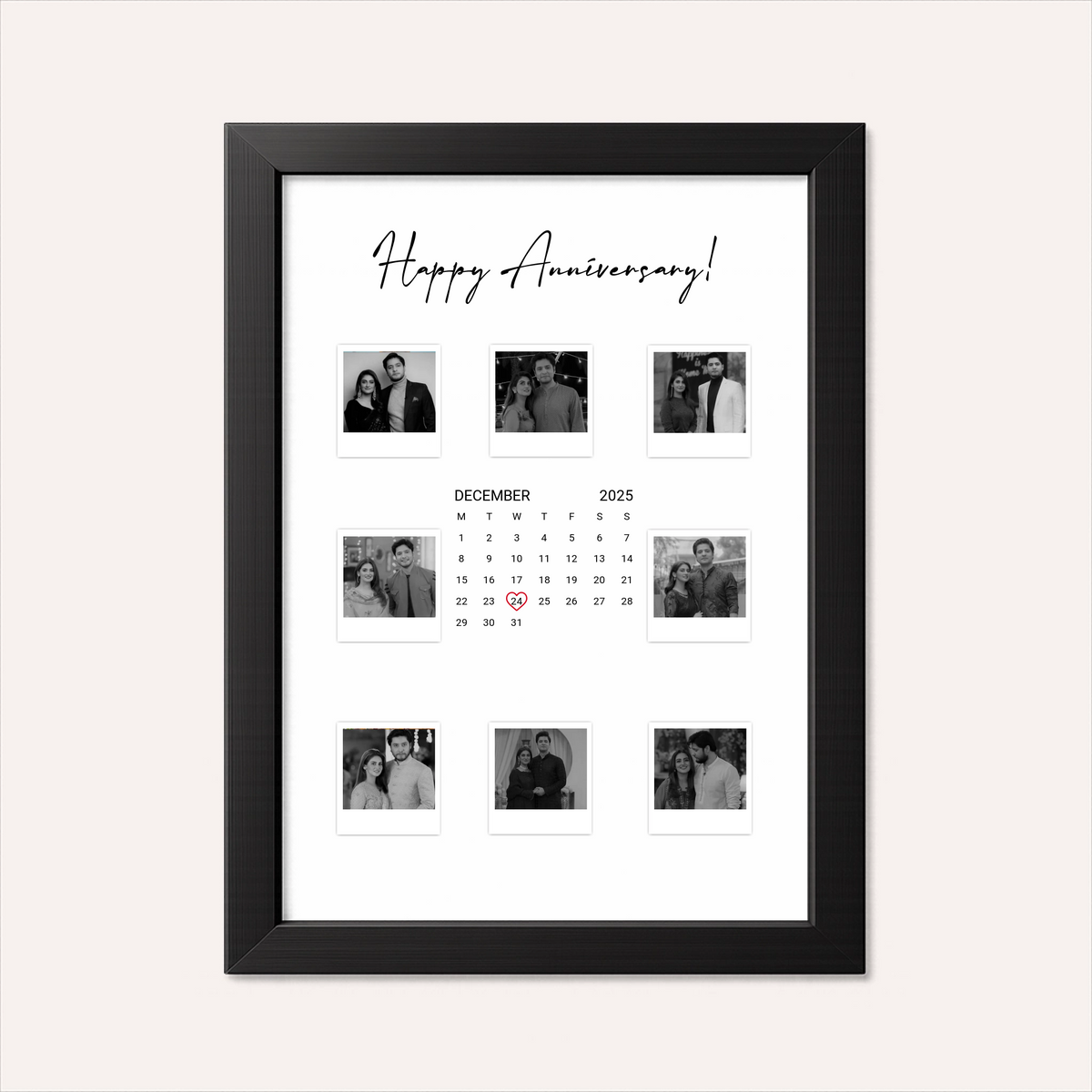 Personalized Anniversary Photo Collage for Couples