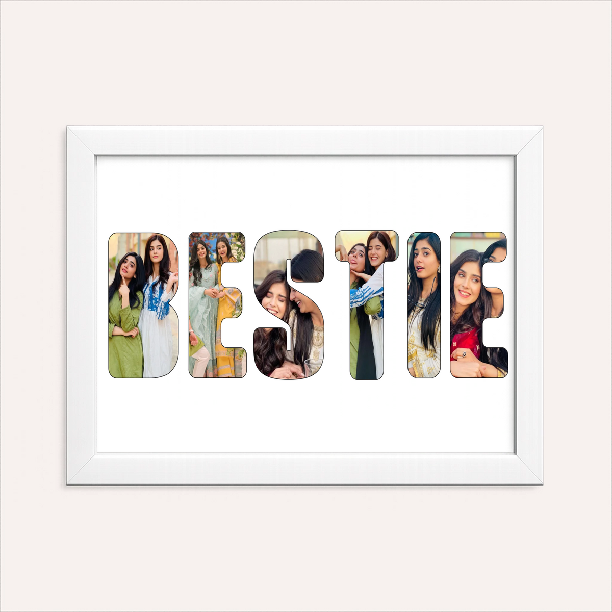 Personalized Bestie Photo Collage Frame